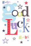 With its bold, whimsical design, this good luck card radiates encouragement, perfect for marking milestones in Chalford Saint Giles and beyond. The phrase 'Good Luck' is rendered in a joyful parade of mixed fonts and vivid shades-oversized baby blues intertwined with punchy reds, earthy greens, and rich purples, every letter chosen as carefully as the blooms in a village bouquet. Sprinkled throughout on a luminous white canvas, twinkling stars-ranging from cool navy and soft lilac to hints of zesty yellow-suggest dreams and opportunities waiting just beyond the horizon, much like pathways winding through Chalford's peaceful lanes. The card's crisp, smooth texture gives a reassuring sense of quality under your hand, echoing the delight of opening a freshly delivered bouquet. This is the kind of card shared before a local play, exam, or a big audition-offering heartfelt optimism, local pride, and the kind of belief that defines the supportive spirit in our Chalford Saint Giles community.